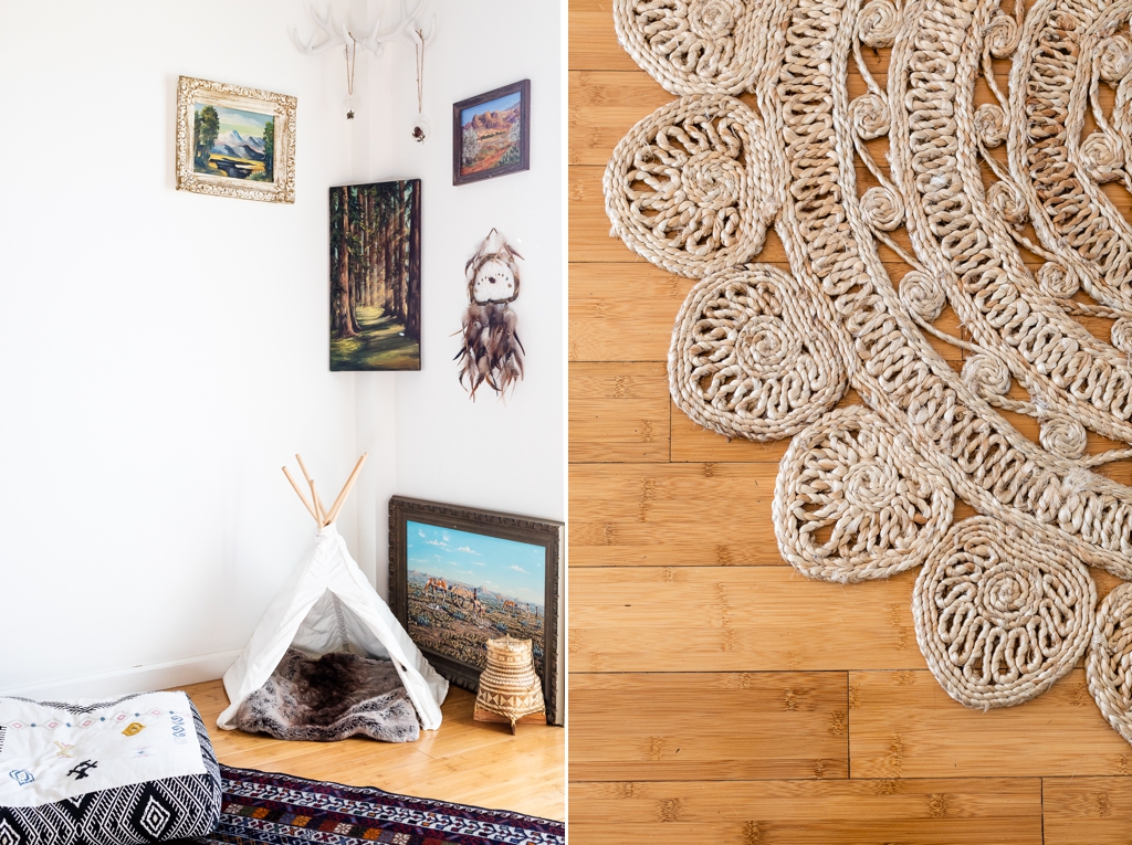bohemian rug, mountain bedroom decor ideas