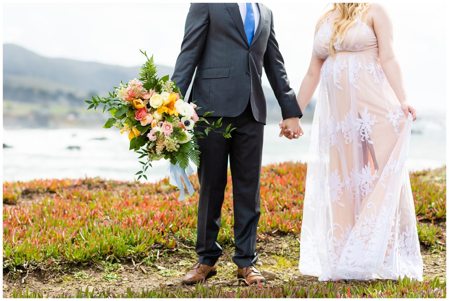 Bodega Bay California Elopement Wedding Photos Duncan's Landing Overlook