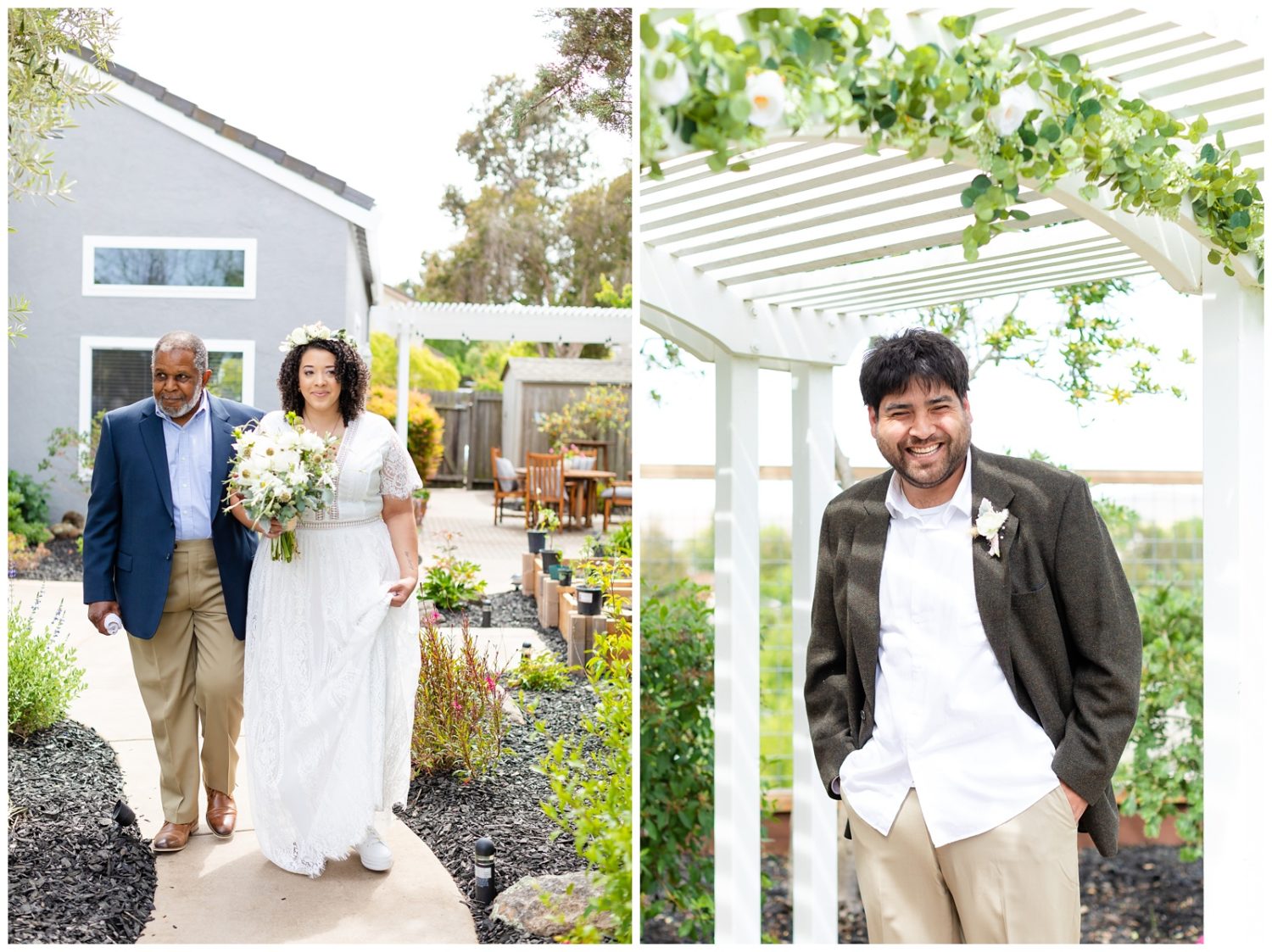 Backyard garden wedding photos
