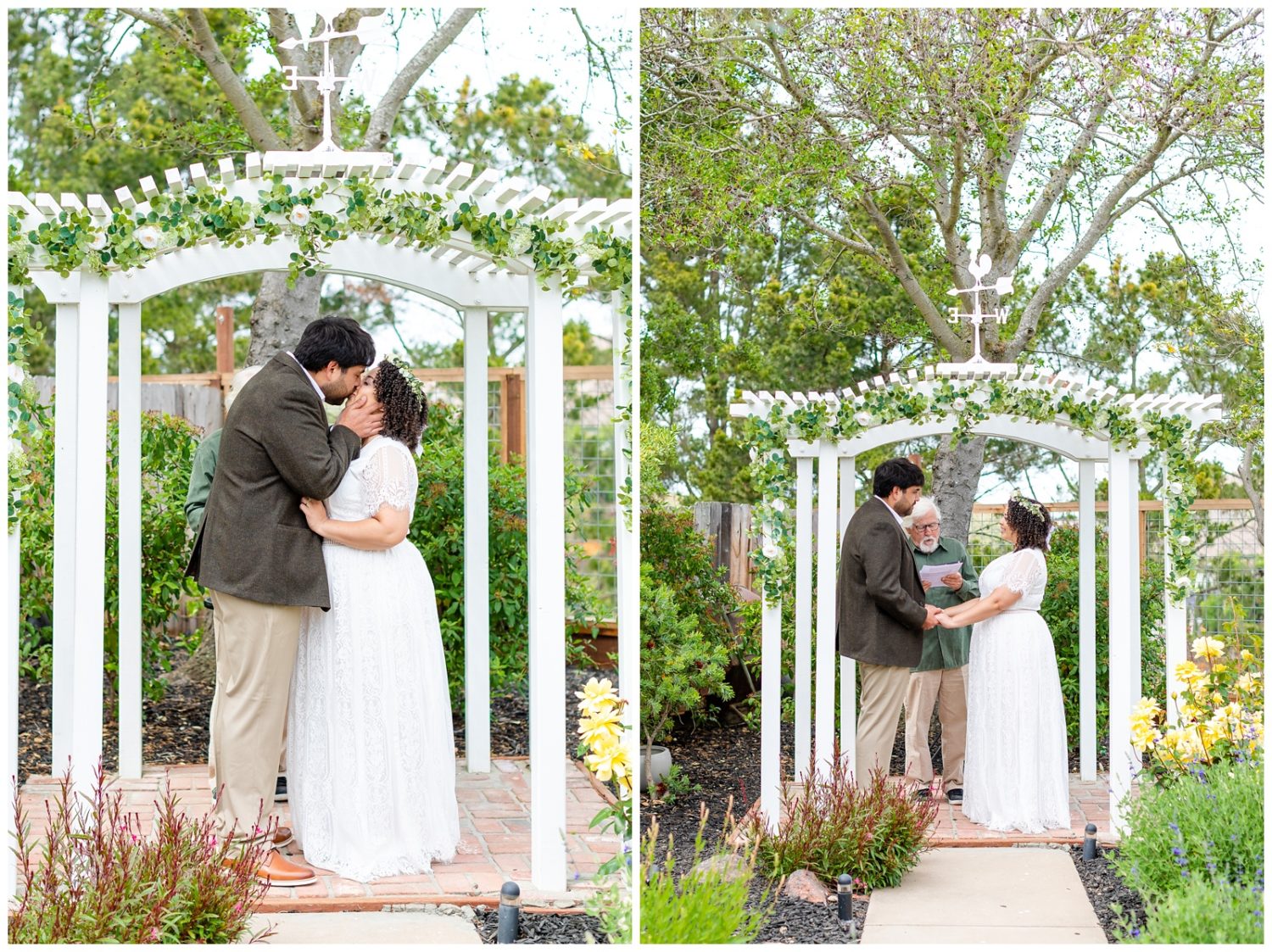 Backyard garden wedding photos