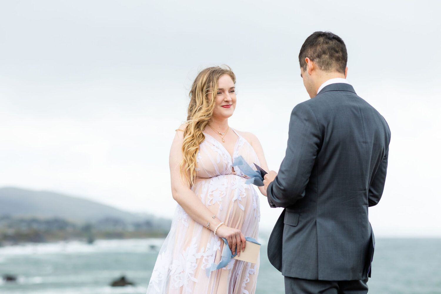 Cliffside elopement with ocean backdrop at Duncan's Point in Bodega Bay